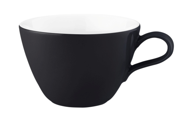 Seltmann Obere zur Milchkaffeetasse 0,35 l M5389, rund, Form: Coup Fine Dining, Dekor: 57350 schwarz, hohe Kantenschlagfestigkeit