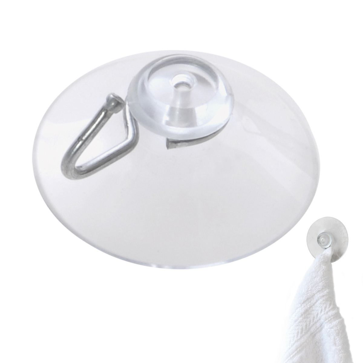 3 Saughaken, transparent, ø 40 mm