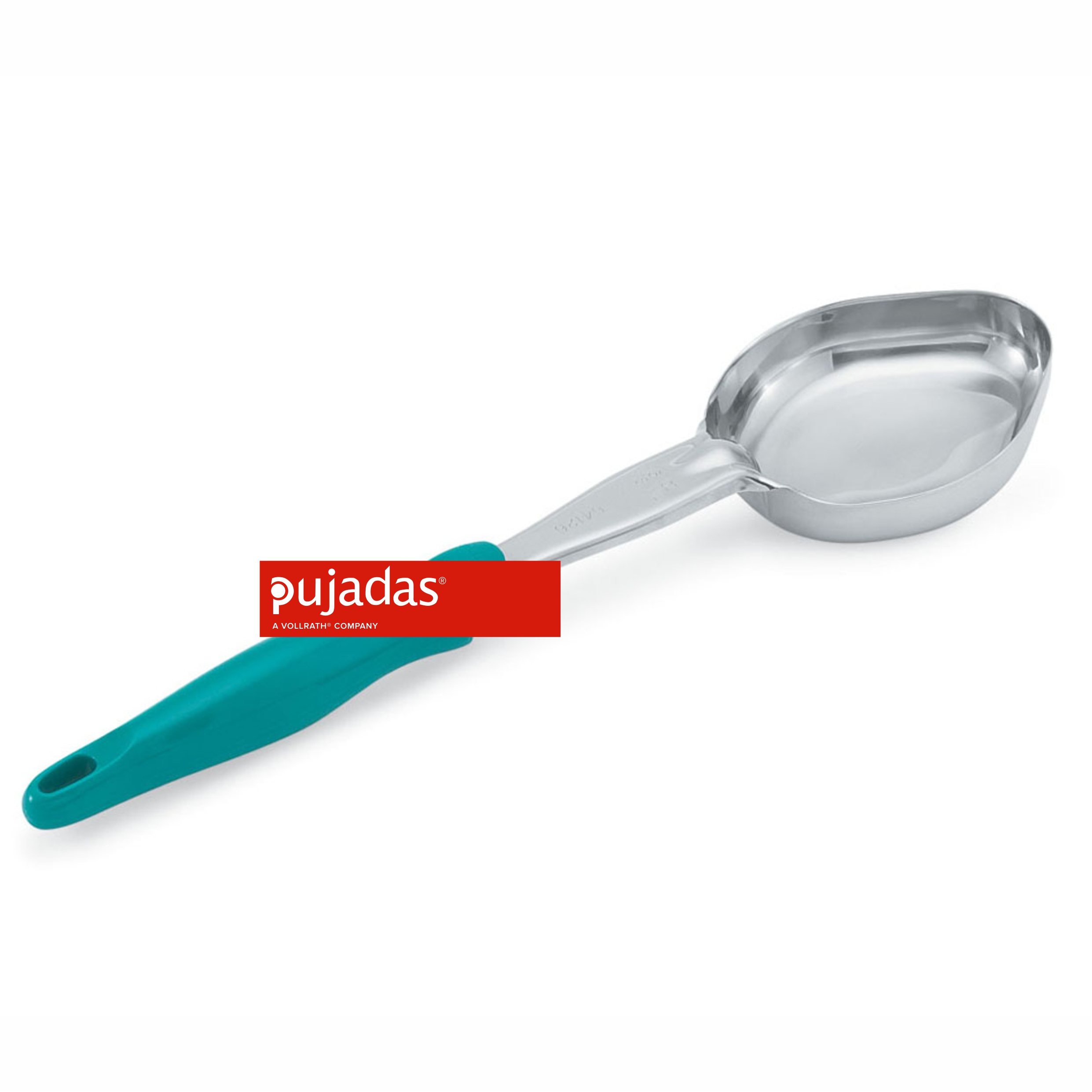 Pujadas Ovalschalen-Kelle 10,7 x 9,8 x 36,5cm grün, 175ml, ungelocht