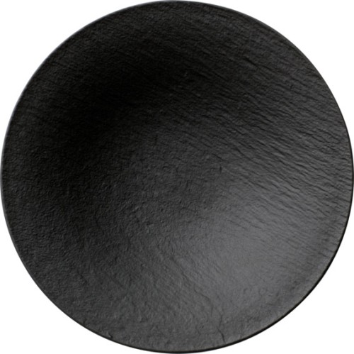 Villeroy & Boch Coupeteller tief, 29 cm Durchmesser, Serie The Rock Black Shale