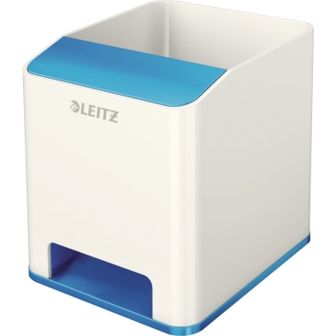 Leitz Stifteköcher WOW 9 x 10 x 10,1 cm (B x H x T) Polystyrol blau metallic/weiß