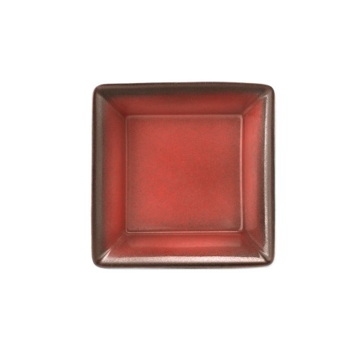Seltmann Schale 5140 10x10 cm, eckig, Form: Buffet-Gourmet, Dekor: 57126 ziegel4, hohe Kantenschlagfestigkeit, Made in Germany