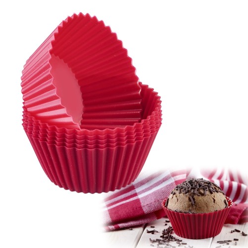 Westmark 6 Silikon Muffinformen, ø 7 cm, rot