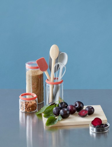 COOK-IT Rührlöffel grau, Maße: 305 x 75 x 15 mm