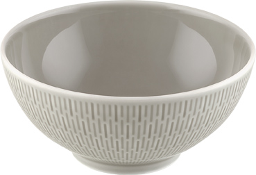 Bauscher Schale aus der Kollektion scope glow gray, relief, 450 ml, aus Porzellan