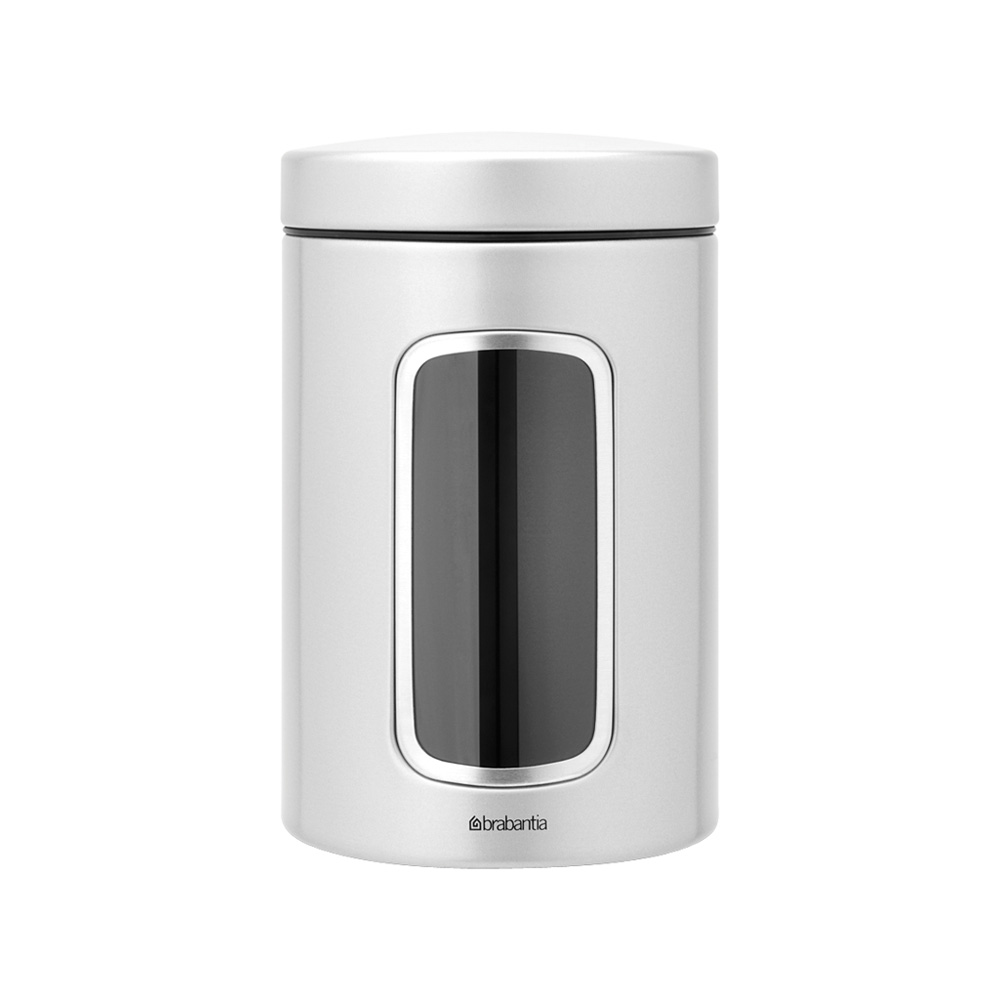Brabantia Fensterdose 1,4 L rund Metallic Grey