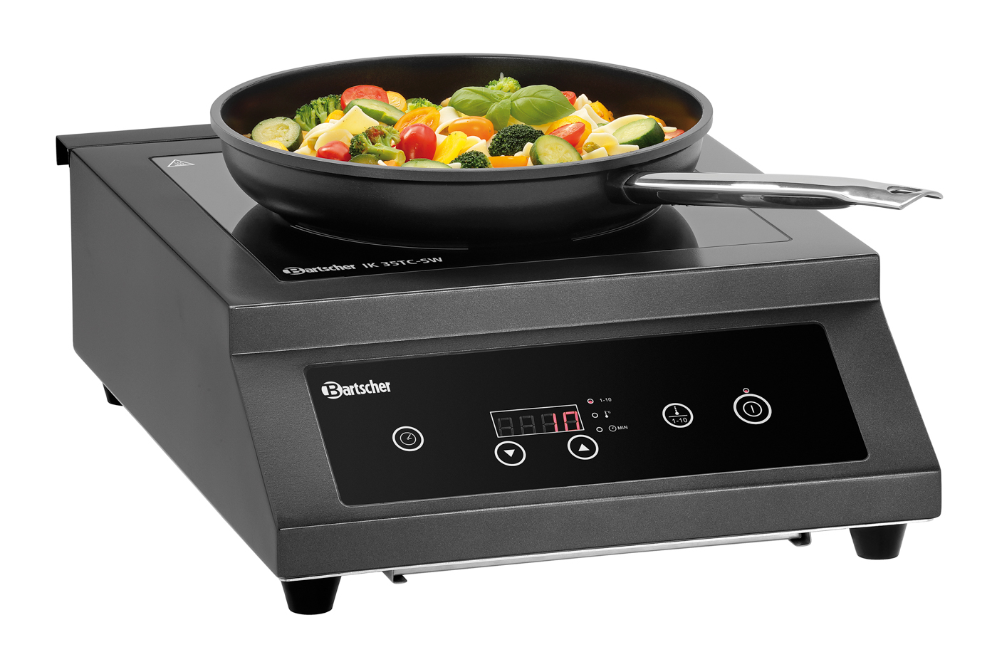 Bartscher Induktionskocher IK 35TC-SW | AnzahlTemperaturstufen: 10 | Maße: 38 x 50,5 x 15,5 cm.Gewicht: 8,1 kg