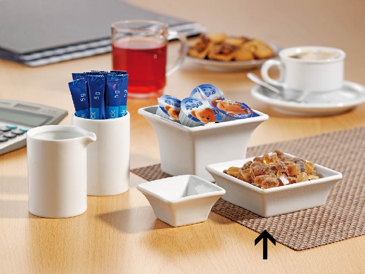 Schälchen FRIENDS, Länge: 100 mm, Breite: 100 mm, Tiefe: 35 mm, Farbe: weiss