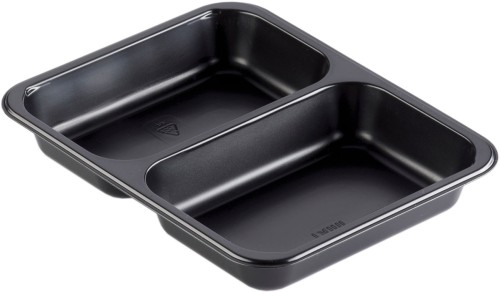 Duni PP-Schale Caterline 227 x 178 x 32 mm Schwarz 2-Teilung, 216 Stk/Krt (1 x 216 Stk)