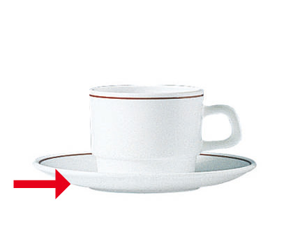 Kaffeeuntertasse Ø: 14 cm, aus Hartglas ARCOROC - Restaurant Bordeaux.