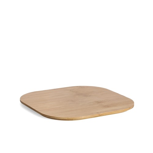 Brotkasten m. Bambusdeckel, Metall, mint / Maße: 26,5x26,5x14,5 cm