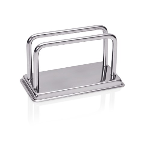 Kartenhalter. Chromnickelstahl. Maße: 12 x 7,5 x 7,2 LxBxH.