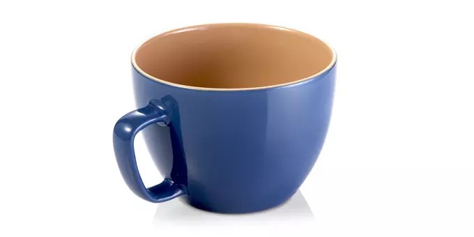 Extragroße Tasse CREMA SHINE, blau