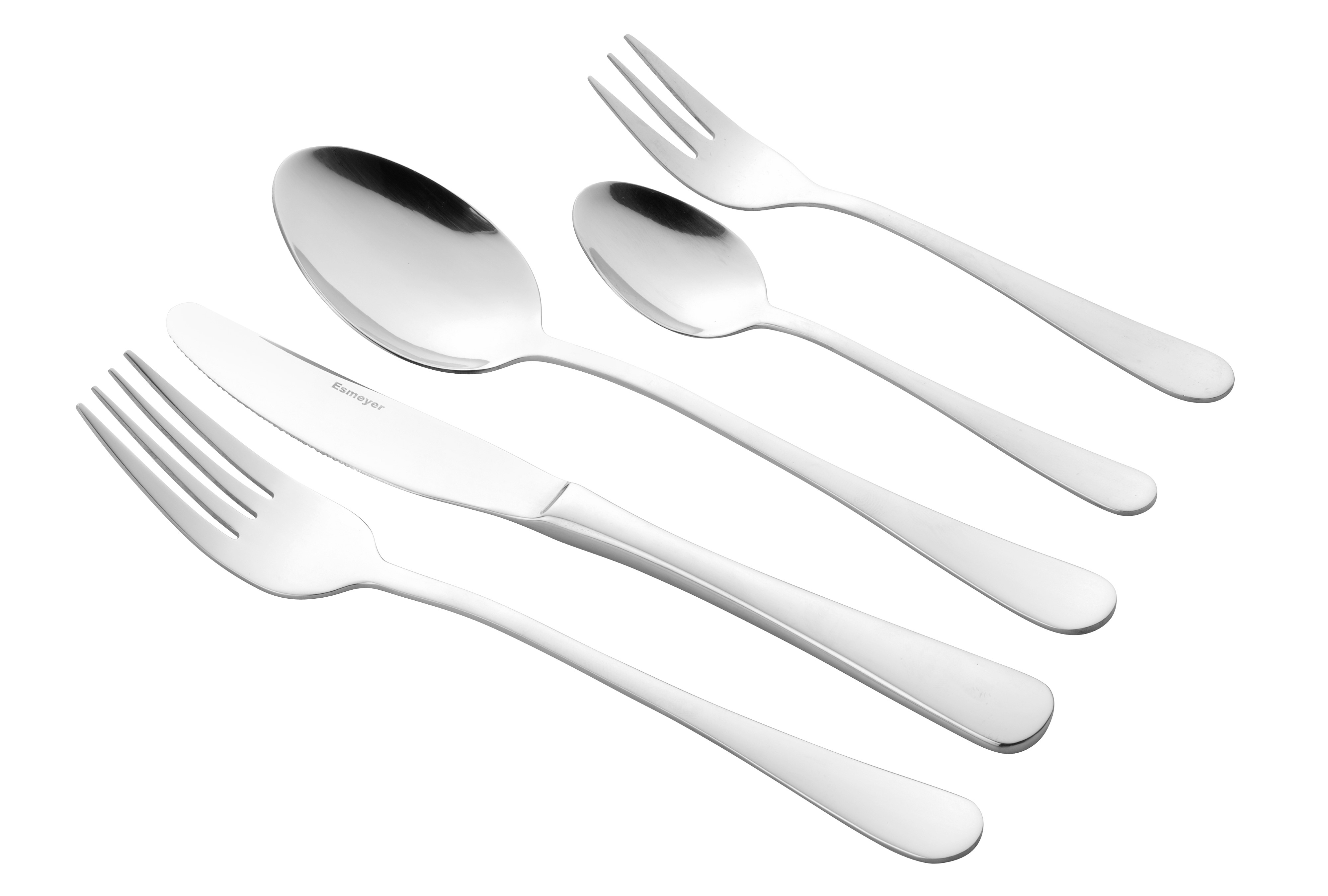 Sparset SYLVIA, Edelstahl 18/0, 180 Besteckteile Enthält  je 36 Menümessern, Menülöffeln, Menüga- beln, Kaffelöffeln, Kuchengabeln, 1 Behälter.
