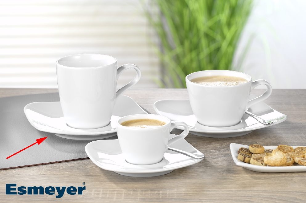 Seltmann Kombi-Untertasse, eckig Form: Coup Fine Dining - uni weiss Maß: 16 x 16 cm