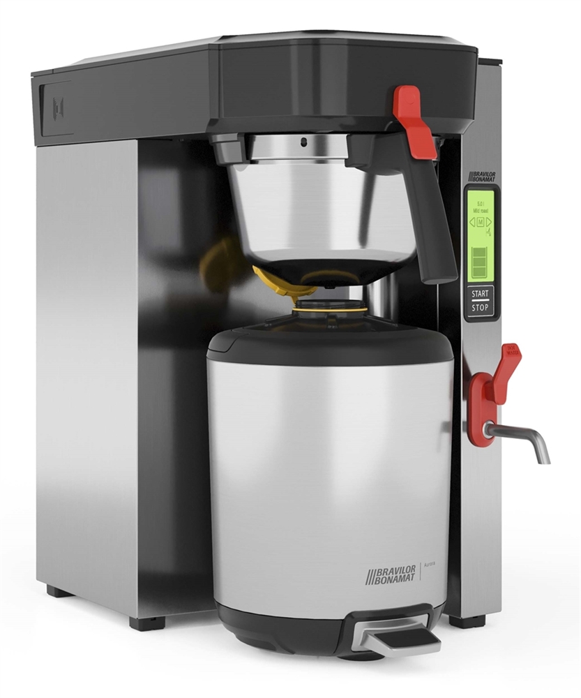 BONAMAT Filterkaffeemaschine Aurora Single Low (Aurora SGL) brüht Filterkaffee direkt in das Basisteil des Thermo-Dispenser