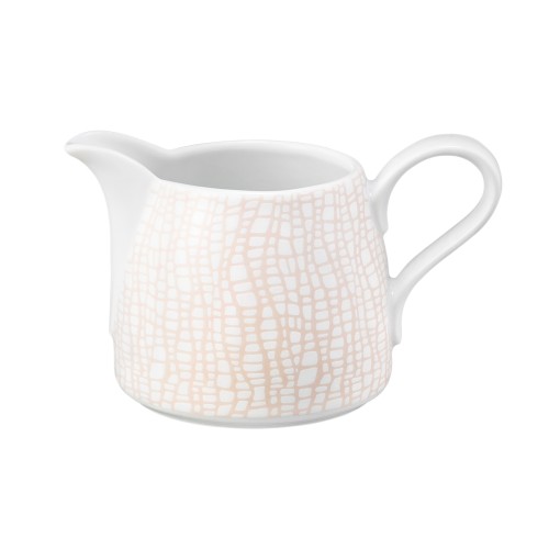 Seltmann Milchkännchen 0,26 l, rund, Form: Life, Dekor: 25673 Fashion posh rose, hohe Kantenschlagfestigkeit, Made in Germany