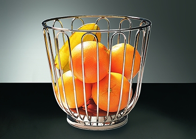 Obstkorb Ø 21,5 cm, H: 20,5 cm 18/8 Edelstahl spülmaschinengeeignet stapelbar