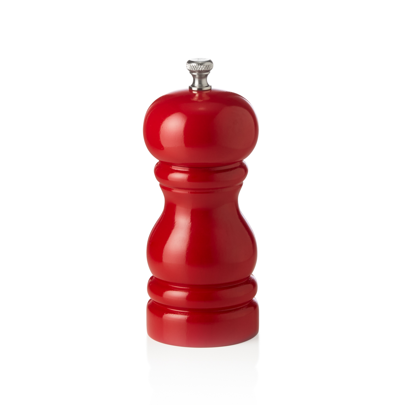 Pfeffermühle mit Keramikmahlwerk, 11 cm, rot glänzend, Holz Mit Keramikmahlwerk und glänzender Oberfläche, Farbe: Rot
