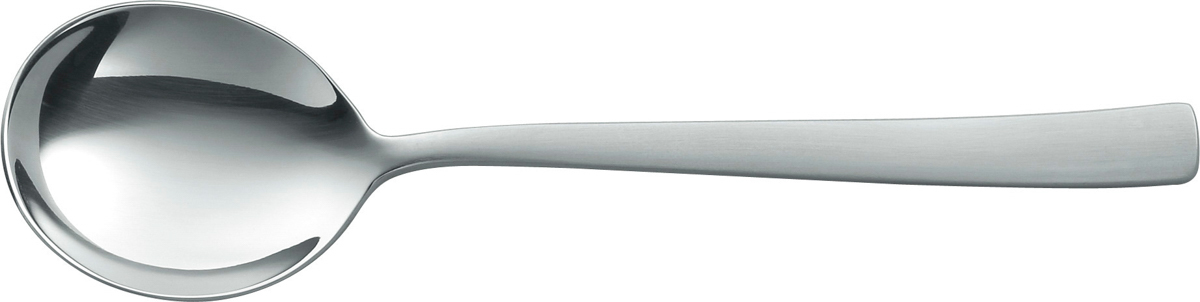 Sahne & Suppenlöffel, Silber, mattiert, 15 cm, Serie: Cult (mattiert). Marke: BSF