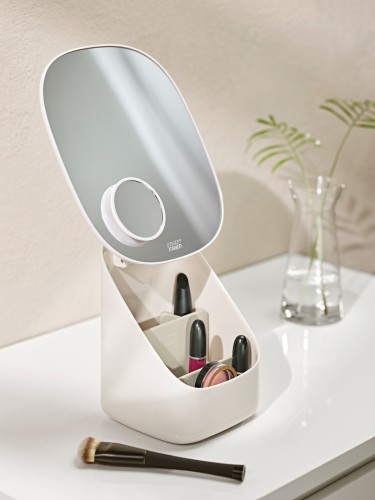 Joseph Joseph Viva Standspiegel mit Kosmetik-Organizer - Shell