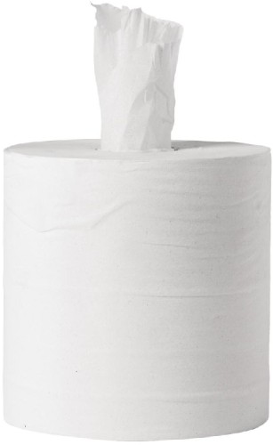 Jantex Handtuchrollen weiß 1-lagig - 6 Stück