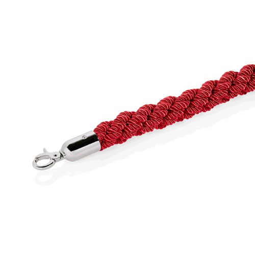 Verbindungskordel, Beschläge hochglanzpoliert. Material: Polyester, verchromt. Serie: Classic. Durchmesser: 3,2 cm. Farbe: rot. Maße: Länge: