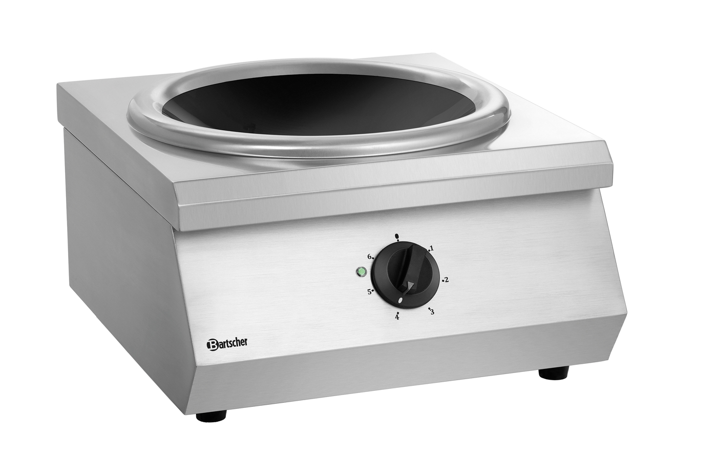 Bartscher Induktionswok IW 80 | Geräte-Anschluss:3 NAC | Maße: 51 x 60 x 33,0 cm. Gewicht: 22,2 kg