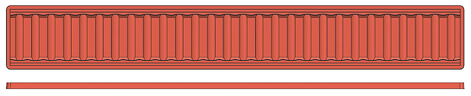 Backreliefmatten aus rotem Silikon, klassische Friese für den Tortenrand und für das Blech Länge: 60 cm, Breite: 8 cm, Platten