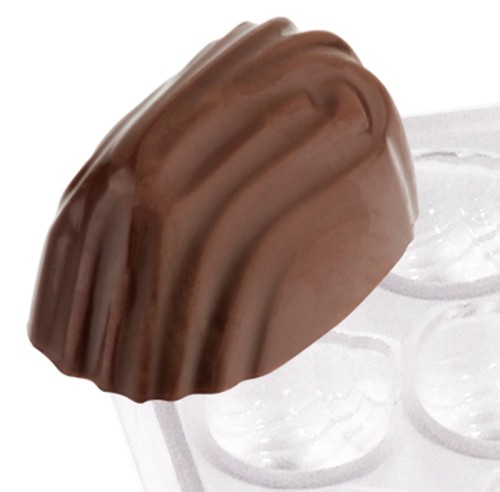 Pralinenform Überzug 27,5 x 13,5 x 2,5 cm große Formplatten aus Polycarbonat zur Herstellung von Pralinen Länge: 20 mm, Breite: 31