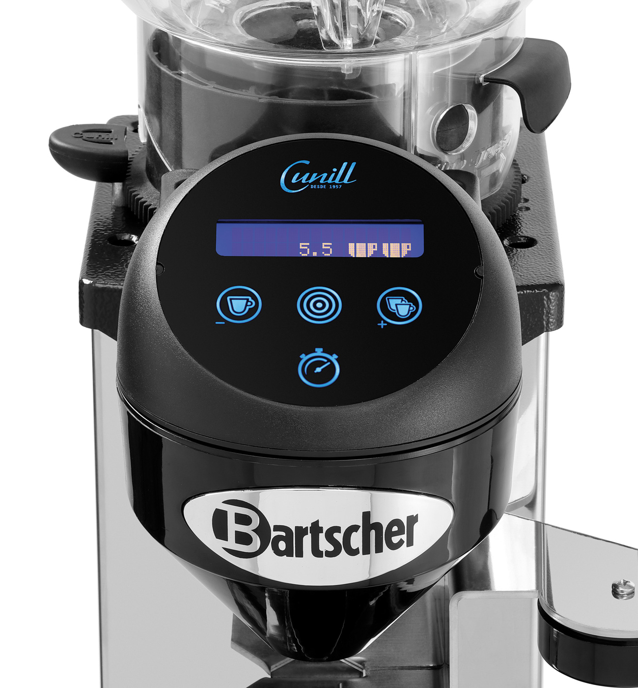 Bartscher Kaffeemühle Tauro Digital | Spannung:230 V | Maße: 21,5 x 38,5 x 51,5 cm. Gewicht: 7,9kg