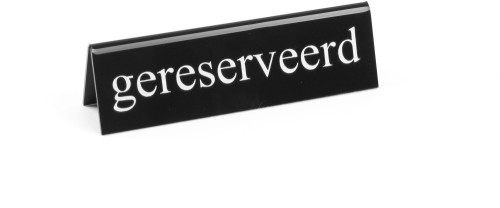 HENDI Tischschild reserviert - 130x35x(H)40 mm - gereserveerd -