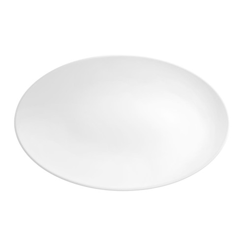 Seltmann Servierplatte oval 40x26 cm, oval, Form: Life, weiss5017 Phantom Black, hohe Kantenschlagfestigkeit, Made in Germany