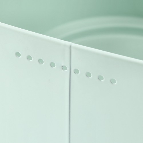 Brotkasten m. Bambusdeckel, Metall, mint / Maße: 26,5x26,5x14,5 cm