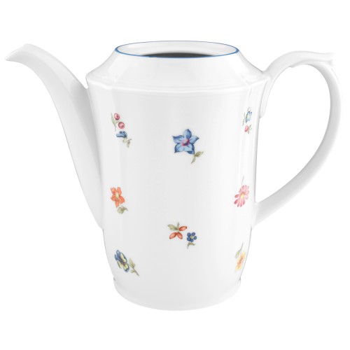 Seltmann Unterteil zur Kaffeekanne 1,1 l, rund mit Relief, Form: Sonate, weiss4032 Nostalgie, hohe Kantenschlagfestigkeit, Made in Germany