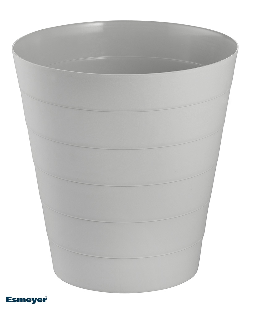 Papierkorb RONDI, Farbe: grau, Volumen: 13,5 Liter, Material: Kunststoff, Höhe: 30 cm, Durchmesser: 29 cm