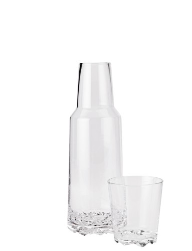 Glacier Karaffe mit Glas 1 l. clear, Maße: 100 x 100 x 280 mm