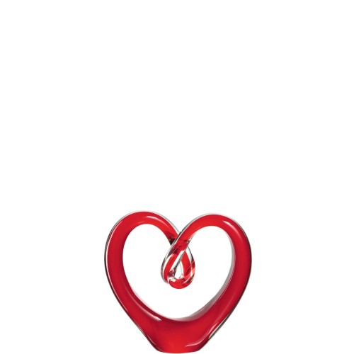 Leonardo Skulptur Herz 10 rot Emozione