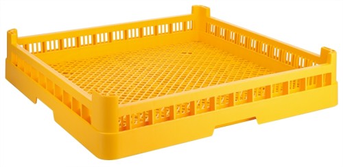 Geschirrspülkorb KLEINTEILE engmaschig, aus gelbem Polypropylen, DIN 66075-F, stapelbar, hitzeresistent bis +120C Länge außen: 50 cm,