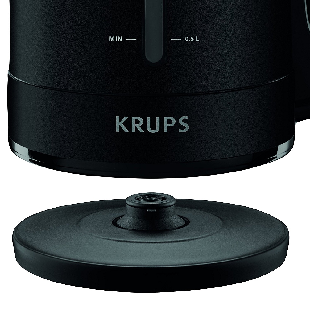 Krups Wasserkocher PRO AROMA, Farbe: schwarz, matt, Fassungsvermögen: 1,6 l, 2.400 Watt