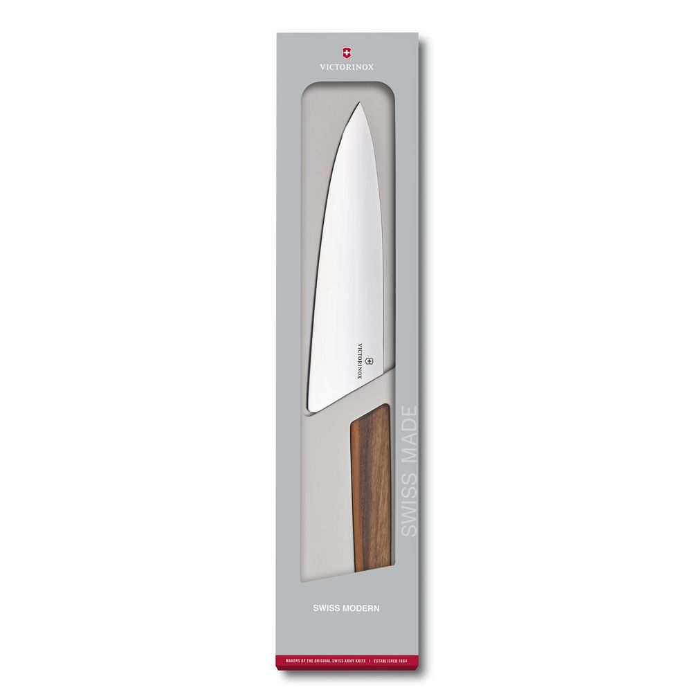 Victorinox Swiss Modern Tranchierm., extra breit, 20cm, Nussbaum, Geschenks.