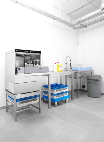 Geschirrspüler 50x50 - elektronische Steuerung, HENDI, 400V/6600W, 570x600x(H)830mm