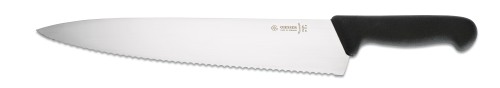 Kochmesser 31 cm, Wellenschliff, schwarz Giesser - Made in Germany
