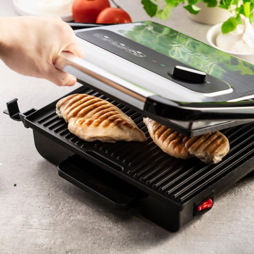 Tefal Kontaktgrill Inicio Adjust GC242D [Elektrogrill / Sandwichtoaster;fettarmes Grillen; Panini, Toasts, Steak; Gemüse,