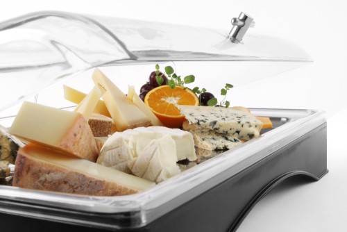 HENDI Rolltop-Präsenter gekühlt - GN 1/1 - 555x357x(H)175 mm - Set mit Kühlelement -