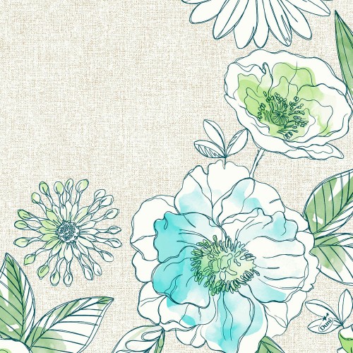 DUNI Klassikservietten 40 x 40 cm, 1/4 Falz, 4-lagig, geprägt Dekor: Jardin