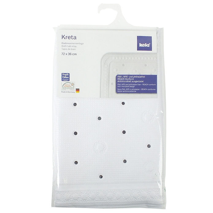 KELA Badewanneneinlage Kreta weiß