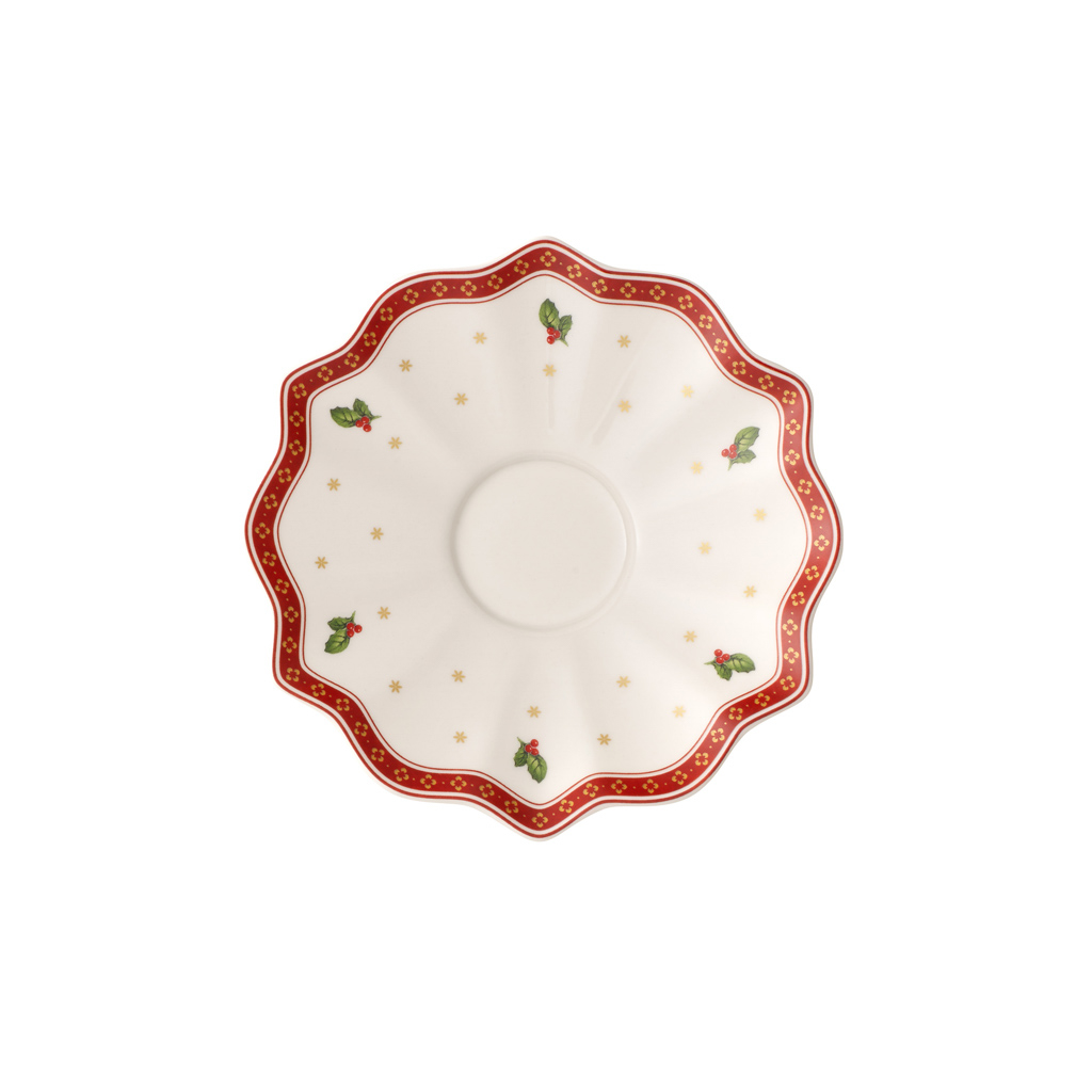 Villeroy und Boch Kaffee-/Teeuntertasse weiß - Maße: 17,5 x 17,5 x 2,5 cm / Ser.: Toy's Delight