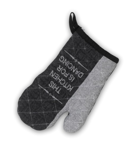 Kela Topfhandschuh Gianna aus 100% Baumwolle, weiß-schwarz, ca. 280mm x 180mm (L x B)