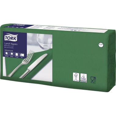 Tork Serviette Lunch 33 x 33 cm (B x L) dunkelgrün 150 St./Pack.
